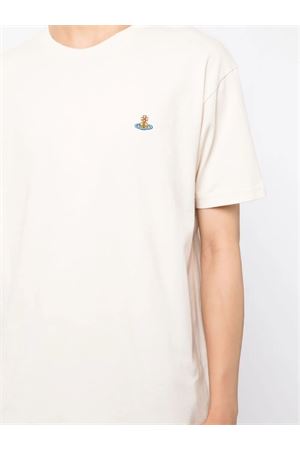 T-shirt in cotone beige VIVIENNE WESTWOOD | 3G010013J001MA407